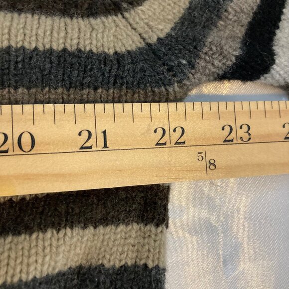 Gap Men's Lambswool Sweater Vintage Striped Crew Neck Mostly Browns, sz Medium - Picture 8 of 11